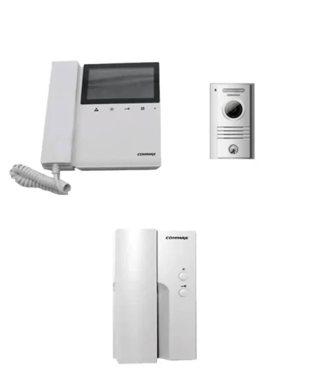 Paquete De Videoportero Commax Cdv-43K2+Drc40K + Dp4-Vhp7Monitor De 4.3″/Aluminio/Auricular Con Conexion Al Monitor