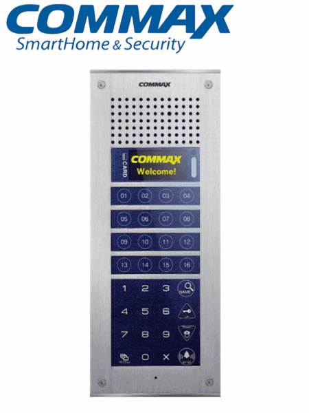 Frente De Calle Commax Cmp-4Bct Para Solucion De Videoporteros/Para Apartamentos/Soporta Hasta 300 Monitores De La Marca Commax/Cuenta Con Funcion De Apertura De Puerta/Compatible Con Estacion De Guardia