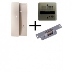Paquete De Interfon Para Audioportero Commax Dp2S+Dr2G/Frente De Calle Dp2G/Contrachapa Electrica