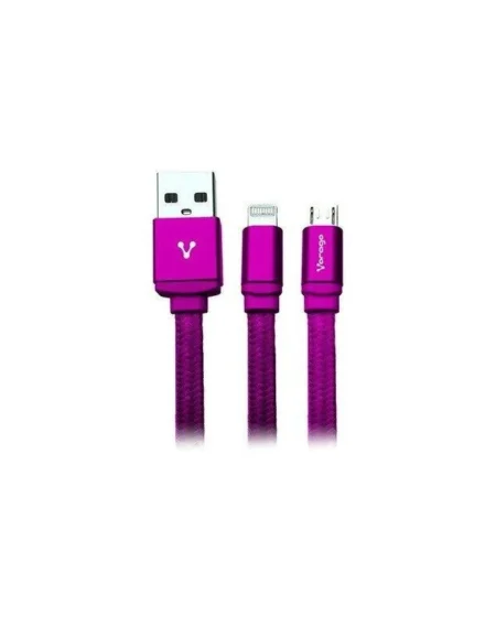 Cable Vorago Dual Micro USB/Lightning 1Metro, Rosa Cab-209-Pk