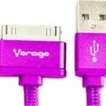Cable USB Apple Dock Morado 1 Metro, Vorago Cab-118