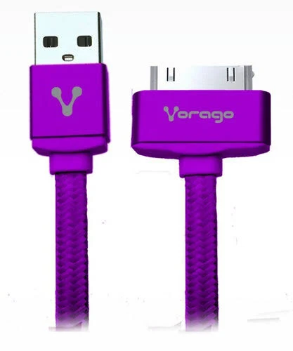 Cable USB Apple Dock Morado 1 Metro, Vorago Cab-118