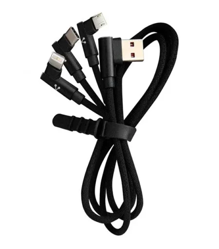 Cable Vorago USB A Lightning 2.4A Negro 90 Grados, Cab-306