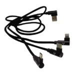 Cable Vorago USB A Lightning 2.4A Negro 90 Grados, Cab-306