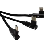 Cable Vorago USB A Lightning 2.4A Negro 90 Grados, Cab-306