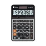 Calculadora Nextep Ne-188 12Digitos Cubierta Metalica Semiescritorio Bat/Sol