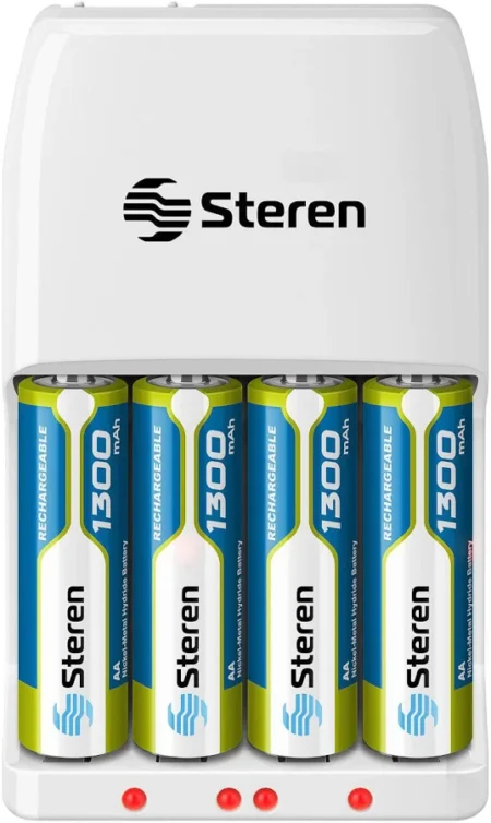 Cargador De Pilas Steren Crg-100 4 Pilas Aa/Aaa