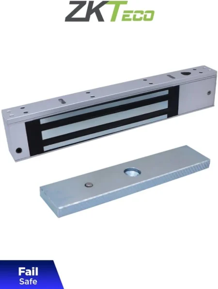 Cerradura Magnetica Para Uso Interior Zkteco Lm-2805 Fuerza De Sujecion 200Kg/12/24 Vcc/Fail Safe/Compatible Con Puertas De Madera/Vidrio Y Metalicas