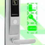 CERRADURA DERECHA PARA HOTEL ZKTECO LH3600R CON TECNOLOGIA MIFARE 13.56MHZ/COMPATIBLE CON PUERTAS DE 35-55MM DE GROSOR/ESTANDAR AMERICANO/CON 5 PESTILLOS DE SEGURIDAD