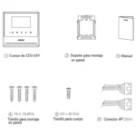 Paquete De Monitor Con Pantalla De 4.3" Commax Cdv-43Y - Drc40K/Manos Libres/Frente De Calle De Aluminio/Relay Para Apertura De Puerta/Conexion A 4 Hilos