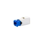 Conector Jack RJ45 Estilo Tg Panduit Cj5E88Tgiw Mini-Com/Cat5E/8 Posiciones/8 Cables/Color Blanco Mate