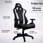 Silla Cooler Master Gaming Caliber R1 Negro-Blanco, Cmi-Gcr1-2019Wus