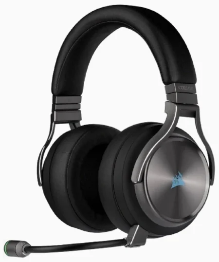 Diadema Audifono C/Microfono Inalambrico 7.1 Gamer Corsair Virtuoso Rgb Wireless, Gunmetal, USB/3.5Mm, Ca-9011180-Na