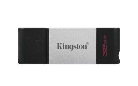 Memoria USB Tipo C 32Gb Kingston 3.2 Gen 1 Negro/Plata Dt80/32Gb