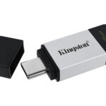 Memoria USB Tipo C 32Gb Kingston 3.2 Gen 1 Negro/Plata Dt80/32Gb