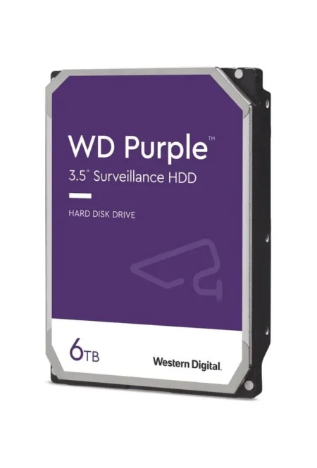 D. Duro Wd 6T SATA Iii 3.5″ 5640Rpm Purple Para Videovigilancia, Wd62Purz
