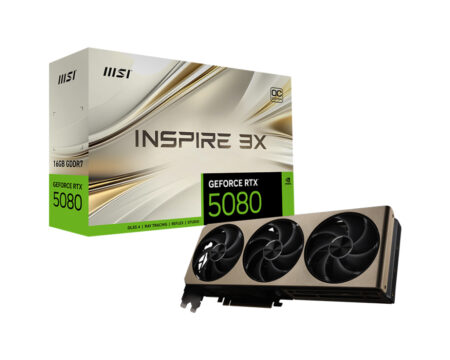 T/Video MSI Geforce Rtx 5080 16G Inspire 3X Oc/16Gb Gddr7/PCI-E 5.0/HDMI/DP/3 Fan