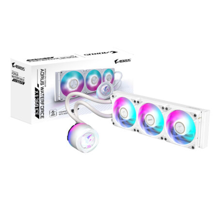 Enfriamiento Liquido Gigabyte Gp-Aorus Waterforce X Ii 360I Para CPU Multisocket, LCD Display/3X120Mm/Argb/Color Blanco
