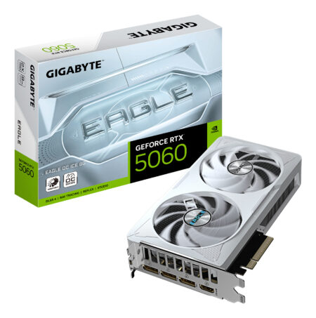 T/Video Gigabyte Gv-N5060Eagleoc Ice-8Gd Geforce Rtx 5060/8Gb Gddr7/PCI-E 5.0/HDMI/DP/2Xfan