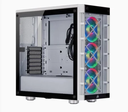 Gabinete Corsair Icue 465X Rgb Color Blanco, ATX, Sin Fuente, Cc-9011189-Ww