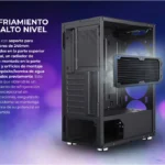 Gabinete Yeyian Haizen 2500 Ych-041520 C/Ventana/Midi-Tower/3 Ventiladores Argb/Micro ATX/Usb3.0/Color Negro/Sin Fuente