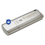 Memoria USB 32Gb Kingston Iklp50/32Gb, Ironkey Locker+50, Xts-Aes-Usbtocloud, Color Plata