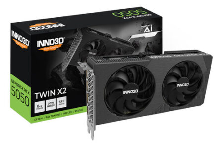 T/Video Inno3D N50502-08D6-174071N/Geforce Rtx 5050 Twin X2/8Gb Gddr6/PCI-E 5.0/HDMI/DP/2 Fan