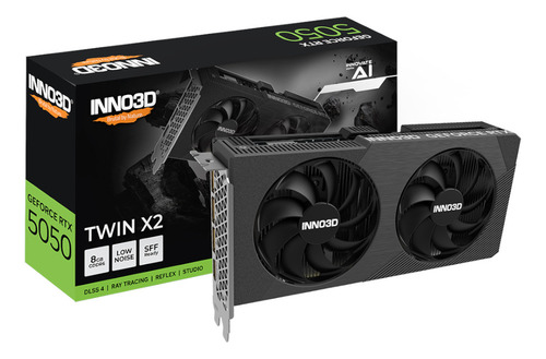 T/video Inno3d N50502-08d6-174071n/geforce Rtx 5050 Twin X2/8gb Gddr6/pci-e 5.0/hdmi/dp/2 Fan