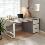 Escritorio Basico Mu02024-Xjh-8193 Con 3 Cajones/120X60X75Cm/Color Blanco