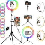 Lampara Aro De Luz Para Selfie Stylos Stalse1B Con Control Y Tripie Color Negro