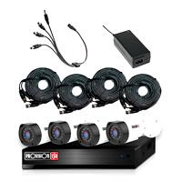 Kit De Videovigilancia Qian Qkc4D41902 4 Camaras/4 Canales Pentahibrido 720P HD Metal