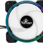 Kit 3 Ventiladores Yeyian Typhoon Ycf-3Rgb-01 Argb LED/120Mm/1200Rpm/Negro/Incluye Hub Y Control
