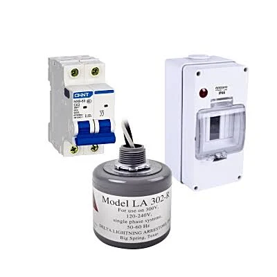 Kit De Centro De Carga Epcom Powerline Pl63Aca Para Corriente Alterna/Breaker De Hasta 400Vca De 63A Con Supresor De Picos Transitorios