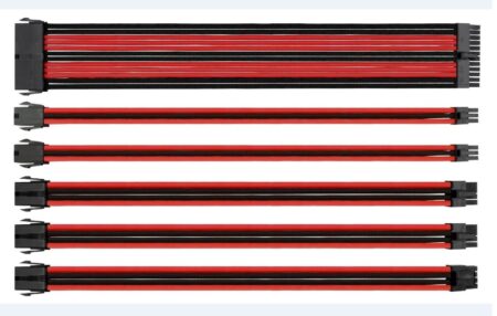 Kit Extension Cable Eagle Warrior P/Fuente, Negro/Rojo, Accablefap301Egw