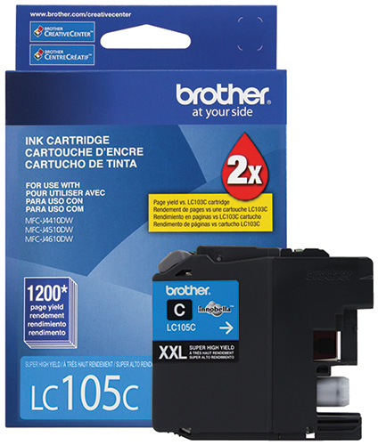 Cartucho De Tinta Brother Lc105C Cyan 1200 Paginas