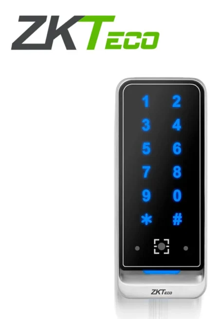 Lector Esclavo De Tarjetas De Proximidad Id 125Khz Zkteco Qr600-Vk-E/Contraseñas/Qr/IP65/Wiegand/Rs485