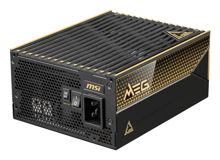 FUENTE DE PODER 1600W MSI MEG AI1600T PCIE5/80 PLUS TITANIUM/MODULAR/ATX/COLOR NEGRO