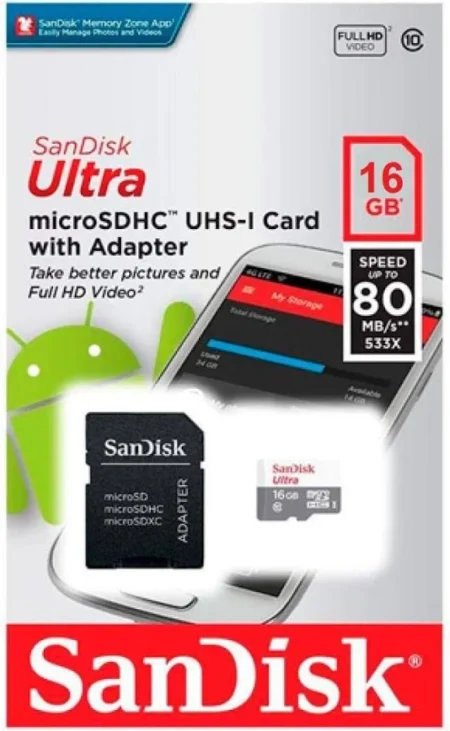 Memoria Sandisk Ultra Micro Sdxc Uhs-I 16Gb Cl10C/A, Sdsquns-016G-Gn3Ma