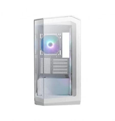 Gabinete MSI Mag Pano 120R Pz White/Mid-Tower/Ventana Cristal Templado/Sin Fuente/7 Ventiladores Argb/Color Blanco/M-ATX/Itx
