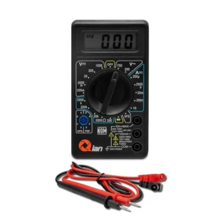 Multimetro Digital Qian Dialin Qad-690010 LCD Hasta 2000V Color Naranja