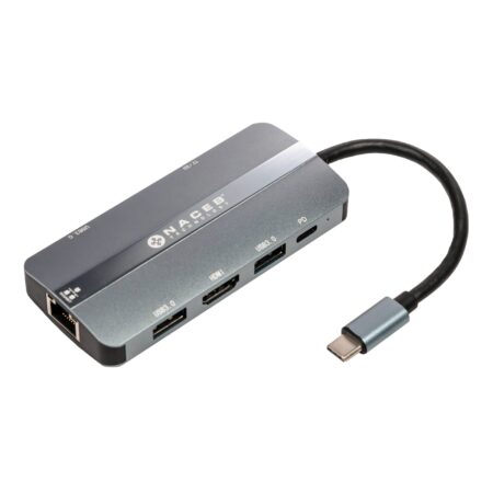 Naceb Adaptador USB-C 8 En 1 RJ45+HDMI+3Usb3.0+Pd100W+SD/Tf Na-0129