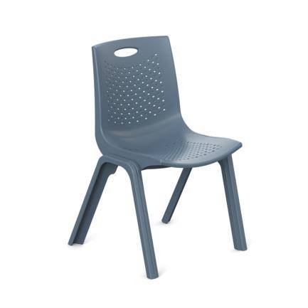 Silla De Visitas O Comedor Nextep Ne-663G Gris Obscuro/Hasta 120Kg/Fibra Alta Resistencia/Apilable