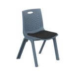 Silla De Visitas O Comedor Nextep Ne-664G Gris Obscuro/Hasta 120Kg/Fibra Alta Resistencia/Acojinada/Apilable