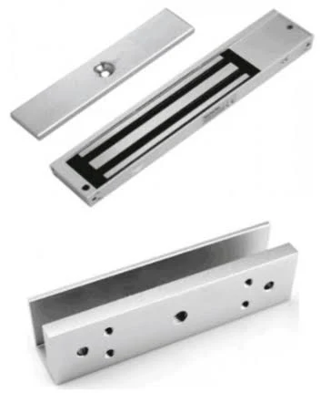 Paquete De Contrachapa Magnetica Zkteco Lm-2805 + Lmb-280U/200Kg A 12Vdc/Señal Nc/Incluye Soporte En U Para Colocacion En Puertas De Vidrio