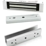 Paquete De Contrachapa Magnetica Zkteco Lmb1805 + Lmb-180U/120Kg/Incluye Soporte De Fijacion En U/Para Instalacion En Puertas De Vidrio O Cristal Templado
