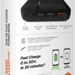 Power Bank Getttech Gcn-16505 Nova 20000Mah Color Negro
