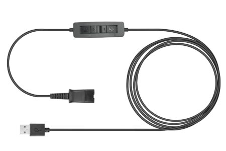 Cable De Conexion De Qd Addasound Dn1011 Tipo Poly A USB-A/Con Controles De Volumen, Mute Y Llamada/Compatible Con Serie Crystal De Addasound