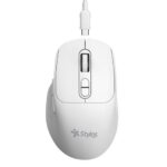 Mouse Inalambrico Recargable Stylos/1600 Dpi/6 Botones/Blanco