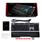Teclado Mecanico Gamer Xpg Summoner Rgb Alambrico/USB/Reposamuñecas/Switch Cherry Mx Blue/Negro, Summoner5B-Bkces