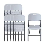 Set De 6 Sillas Plegables Styrka Sipl02 Color Negro/275Kg/Plastico Reforzado